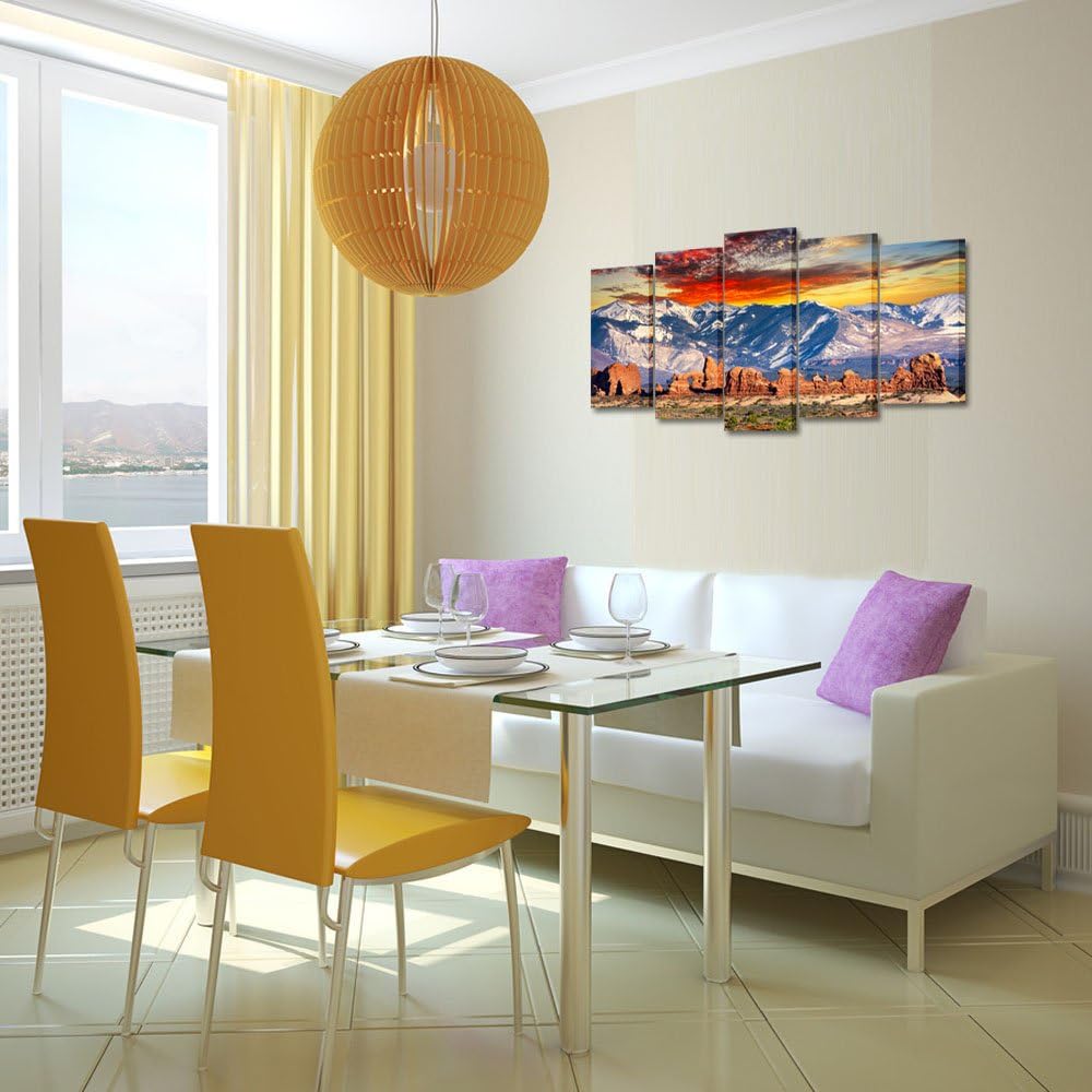 National Park Sunset Canvas Wall Art Set