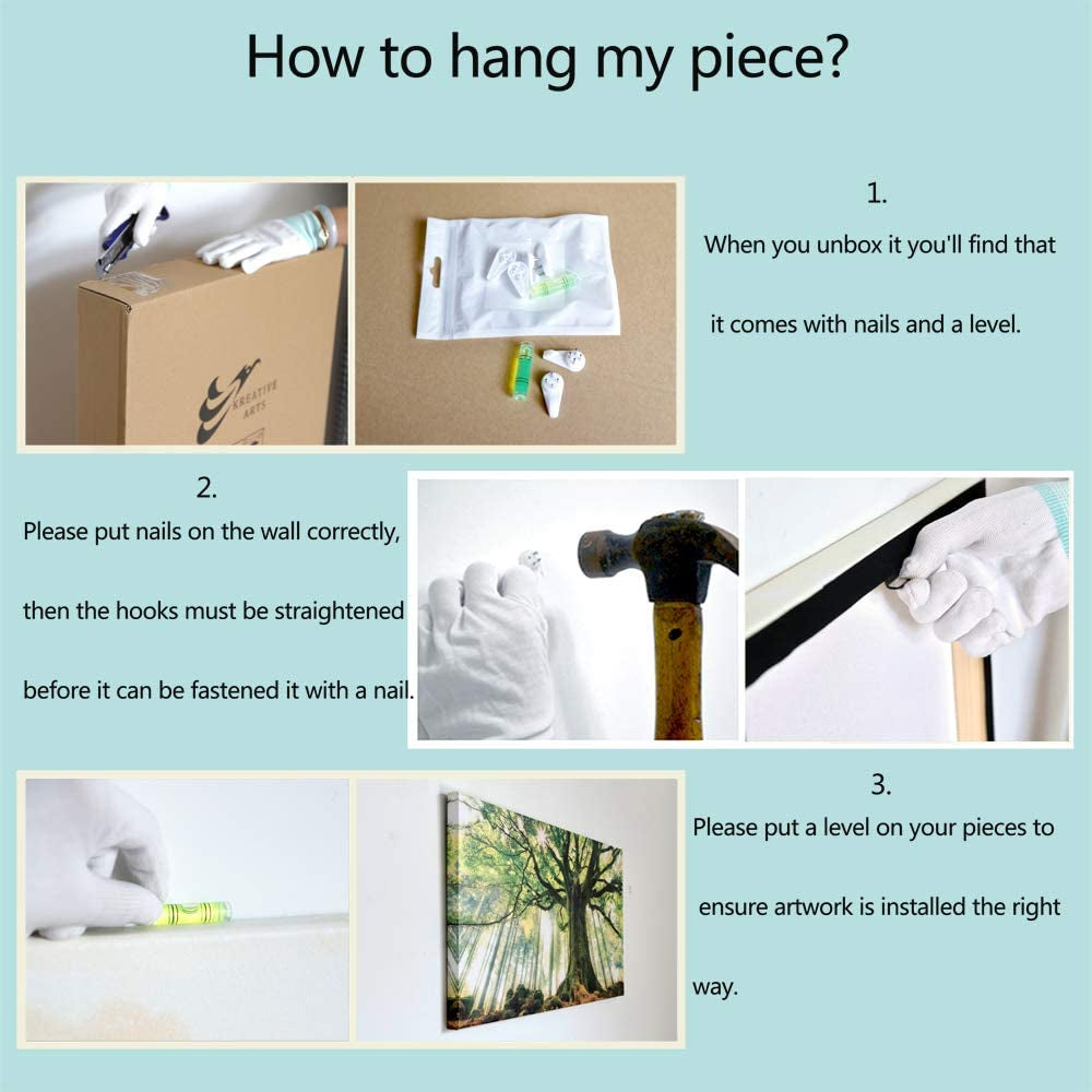 Large 3 Pieces Canvas Prints Wall Art Sunset Sea Water Ocean Wave Pictures Paintings Modern Stretched and Framed Seascape Giclee Artwork Ready to Hang for Living Room Home Decorations