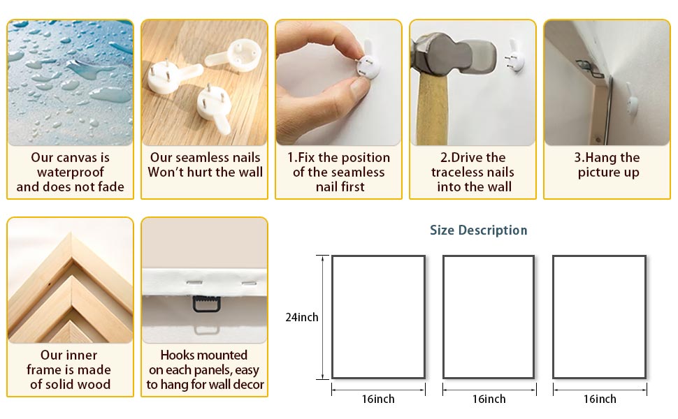 Set of 3 Aurora Borealis Canvas Wall Art