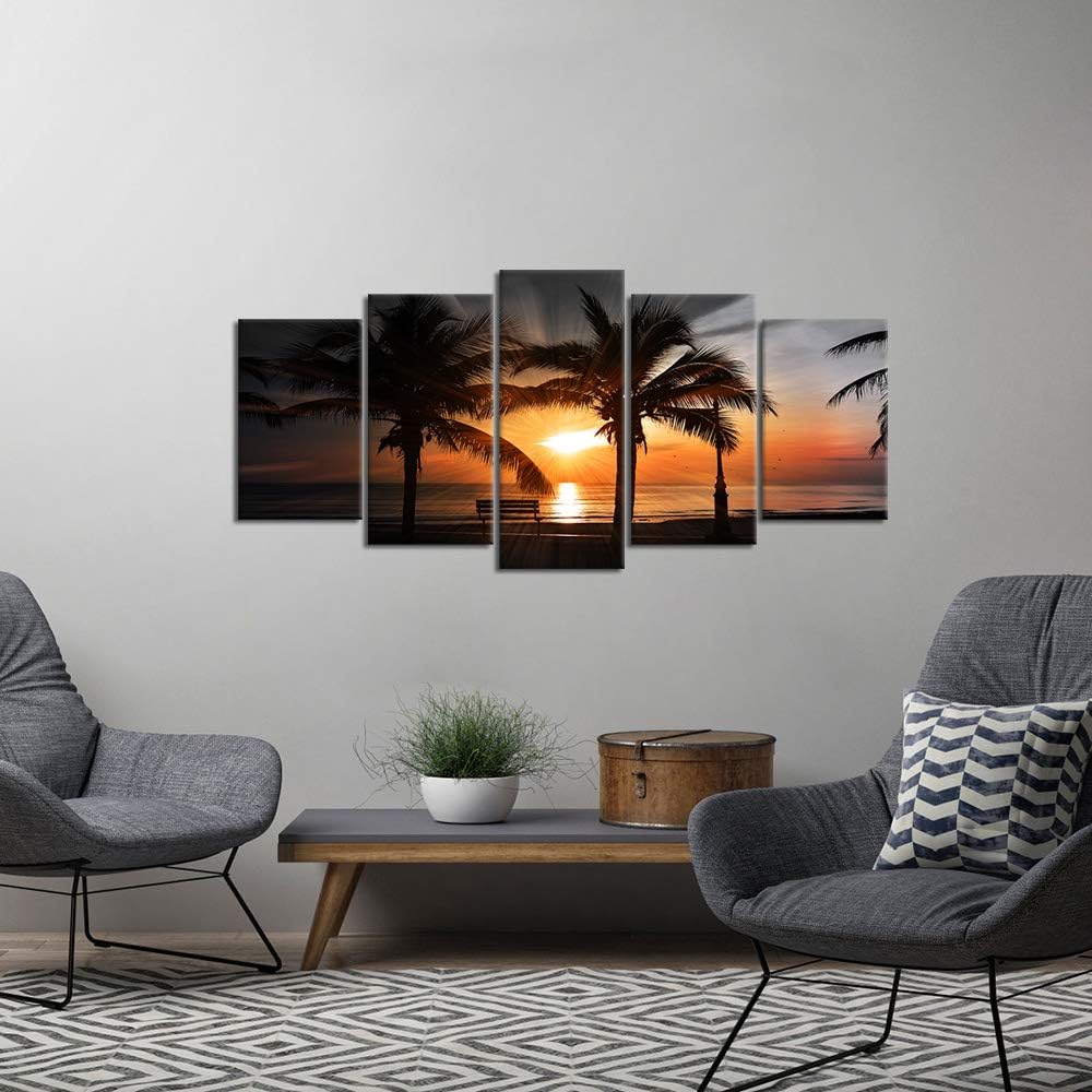 5-Piece Hawaii Beach Canvas Wall Art Set