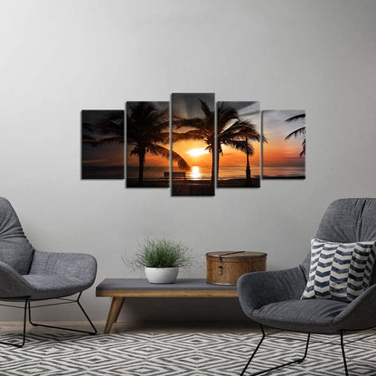 5-Piece Hawaii Beach Canvas Wall Art Set