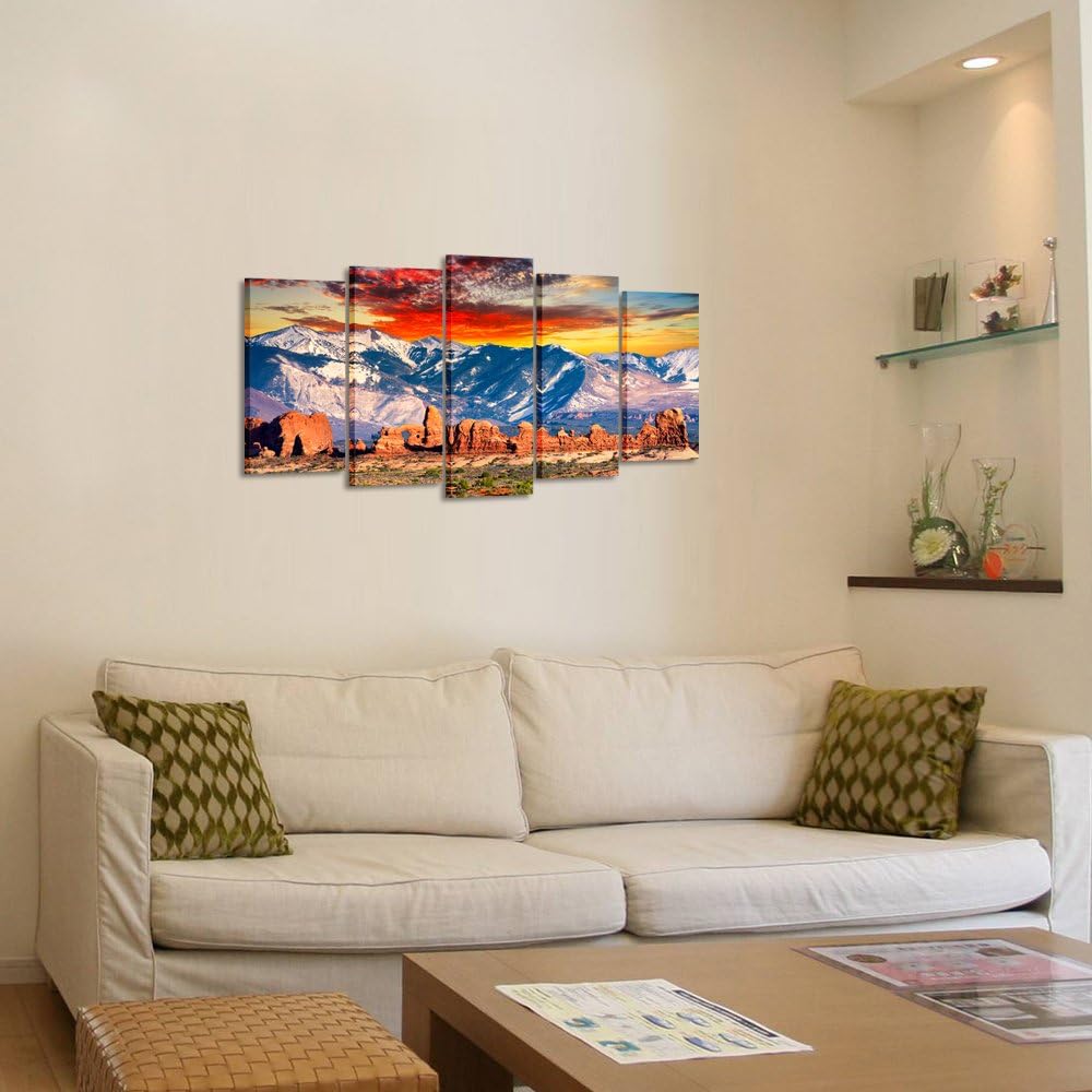 National Park Sunset Canvas Wall Art Set