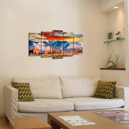 National Park Sunset Canvas Wall Art Set