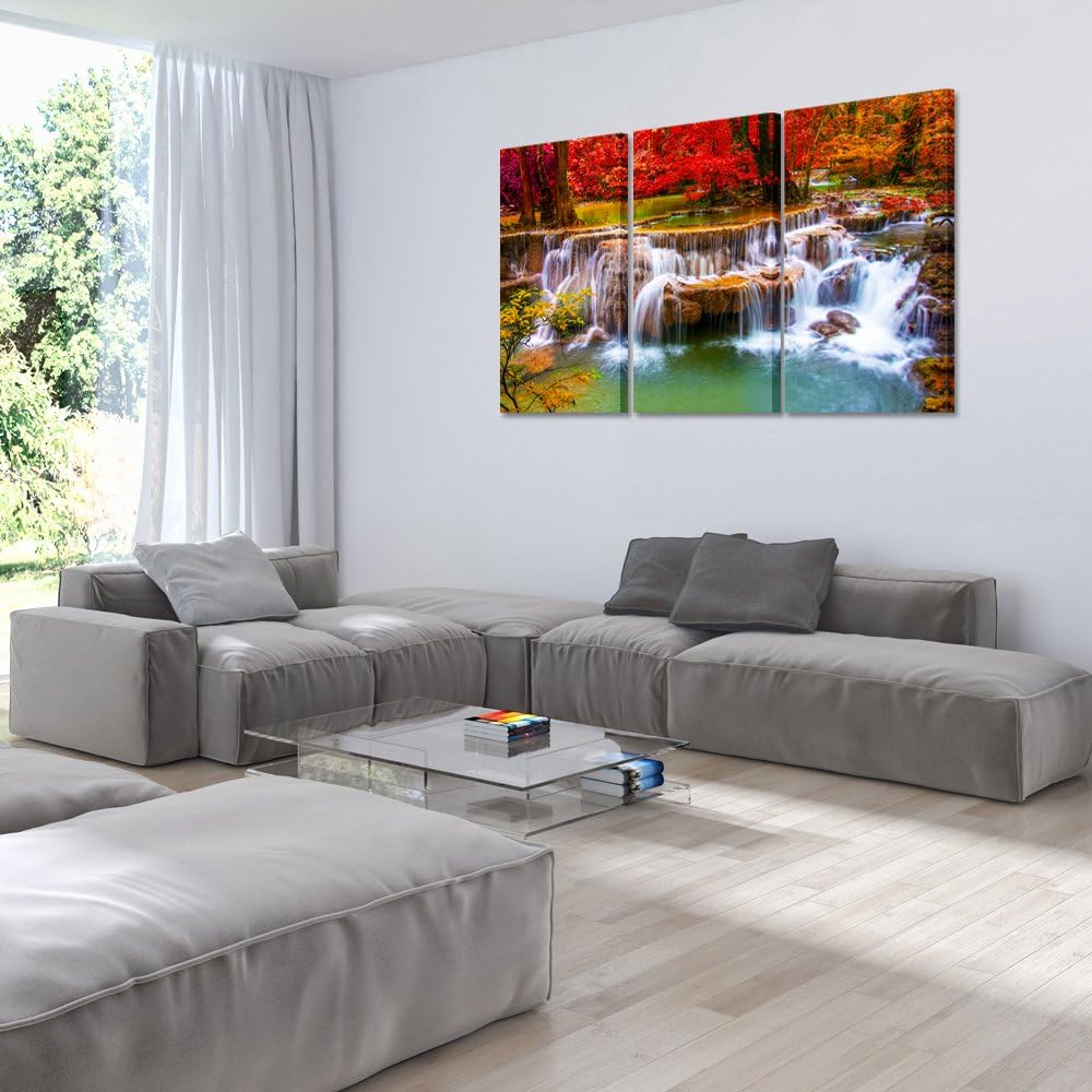 large Waterfall Canvas wall art each panel= 16x32"