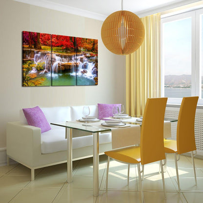 large Waterfall Canvas wall art each panel= 16x32"