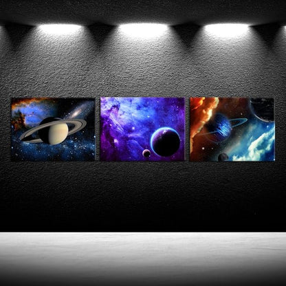 Abstract Galaxy Space Canvas Wall Art Set