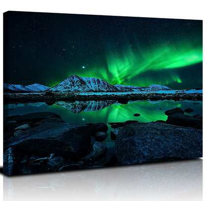 24"x36" Aurora Borealis Canvas Wall Art Northern Lights Wall Decor
