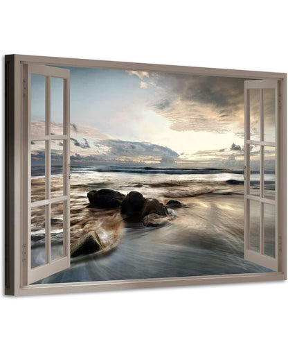 Fake Window Canvas Wall Art 36''W x 24''