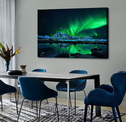 24"x36" Aurora Borealis Canvas Wall Art Northern Lights Wall Decor