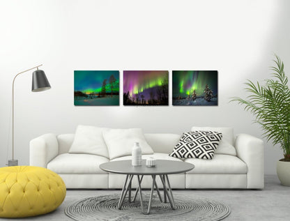 3 Piece Canvas Prints Northern Light Canvas Set