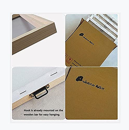 the Cloud Tree Wall Art Oil Paintings Giclee Landscape Canvas Prints for Home Decorations, 3 Panels