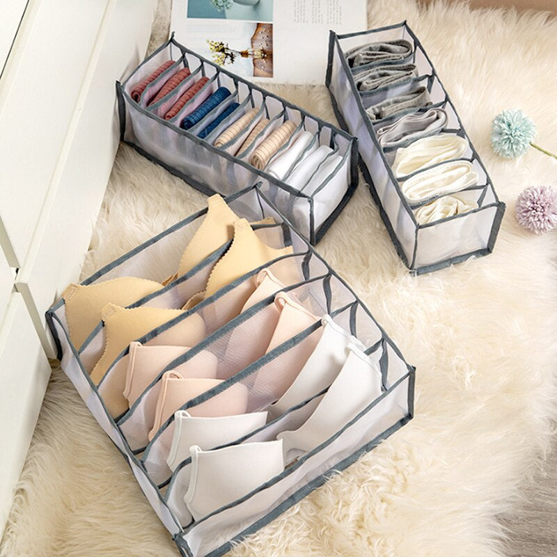 Closet Organizer for Underwear Socks Home Cabinet Divider Storage Box Storage Organizer for Clothes Foldable Drawer Organizer