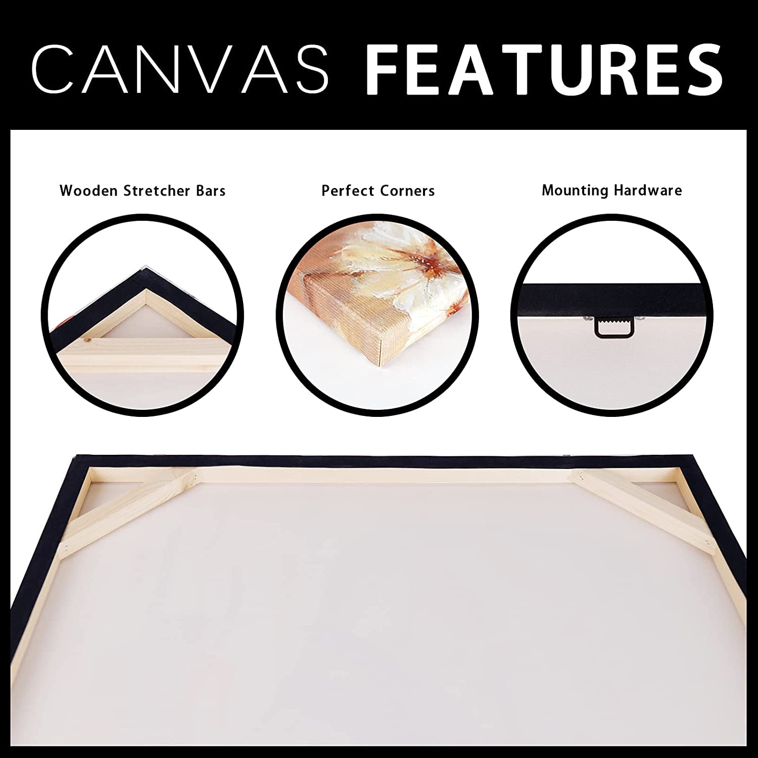 Large 3 Panel Landscape Black White Teal Blue Forest Waterfall Canvas Wall Art Tree Nature Picture Prints Gallery Wrapped Ready to Hang for Living Room Office Each Panel 16X32 Inches (Blue)