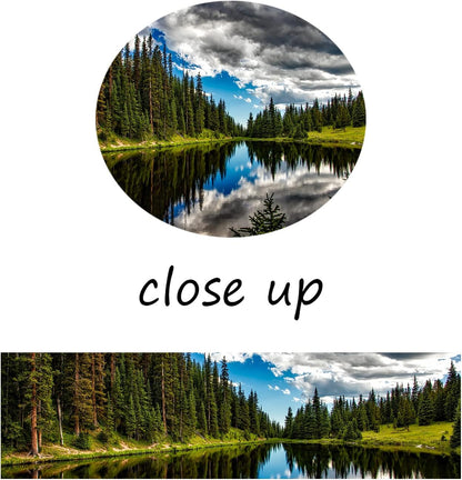 Canvas Wall Art Prints Landscape with Turquoise Lake and Mountain Pictures Posters on Canvas Stretched and Framed for Bedroom Modern Home Office Wall Decor Wooden Framed Ready to Hang [36''Wx 16''H]