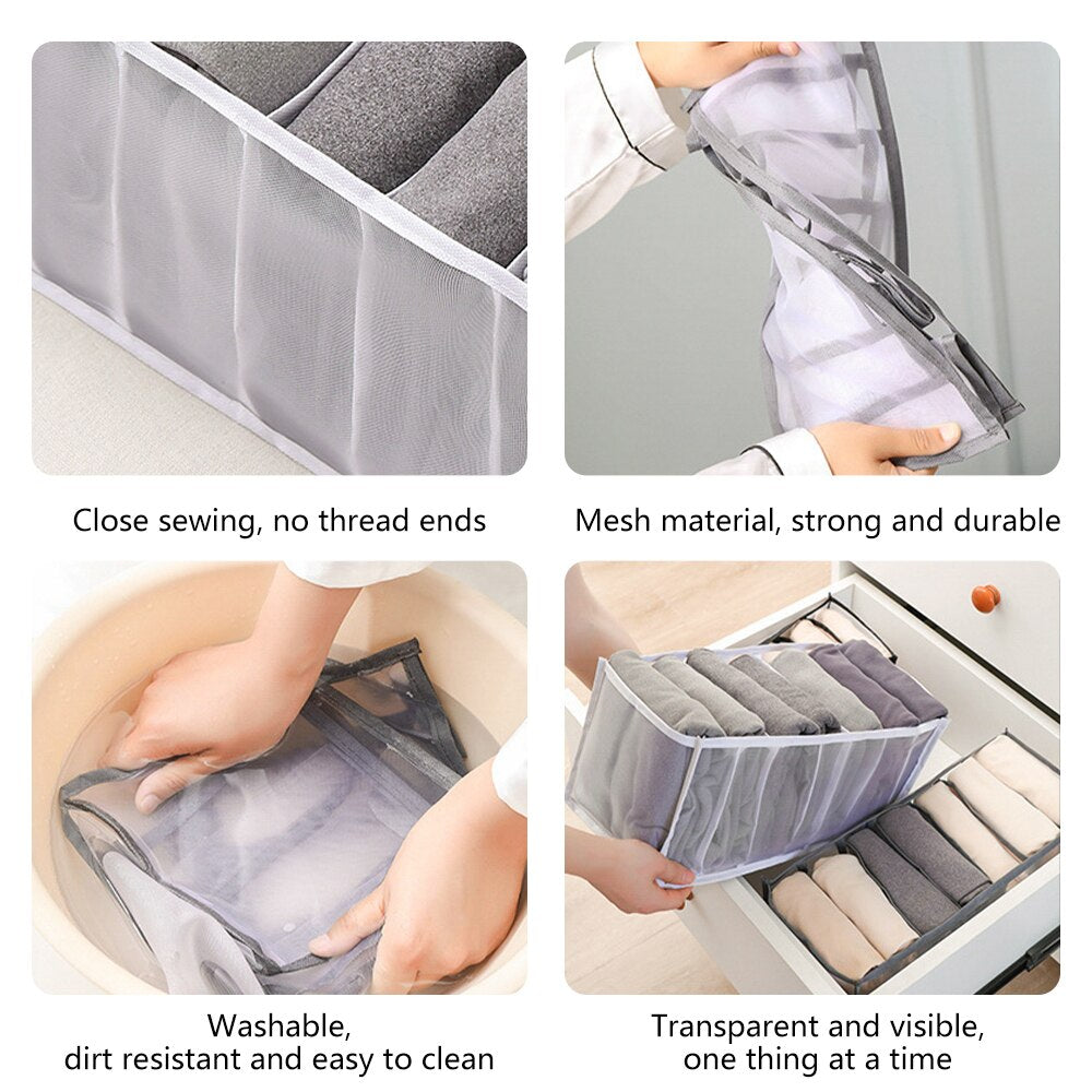 Closet Organizer for Underwear Socks Home Cabinet Divider Storage Box Storage Organizer for Clothes Foldable Drawer Organizer