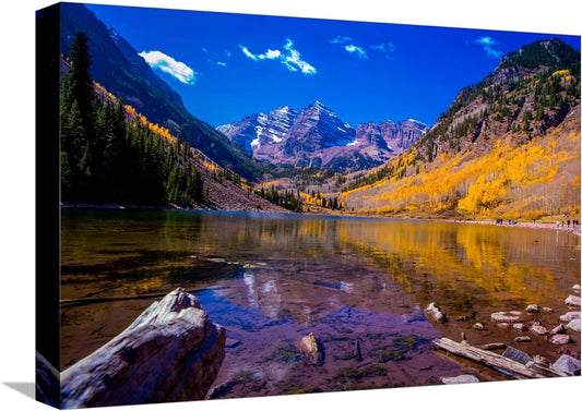 Canvas Wall Art Prints the Maroon Bells, Aspen, Colorado, United States of America, North America by Laura Grier, Places Decor, 18" X 12"