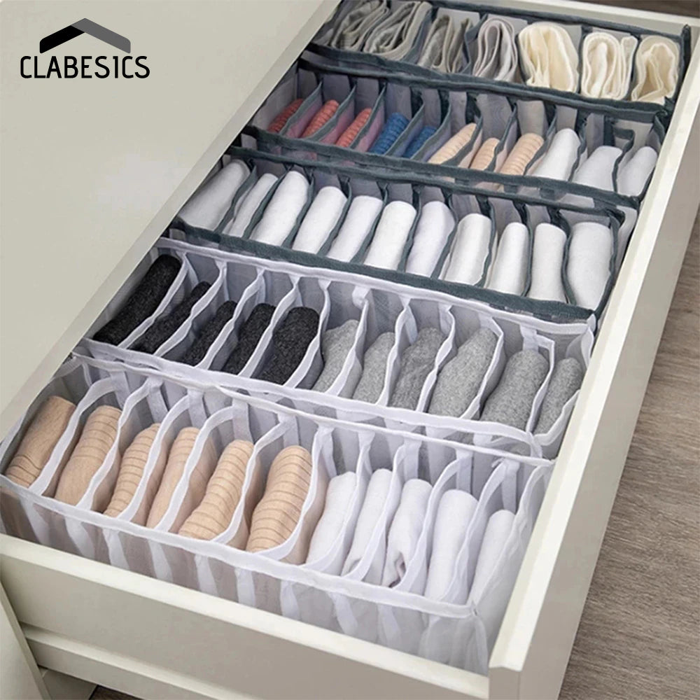 Closet Organizer for Underwear Socks Home Cabinet Divider Storage Box Storage Organizer for Clothes Foldable Drawer Organizer